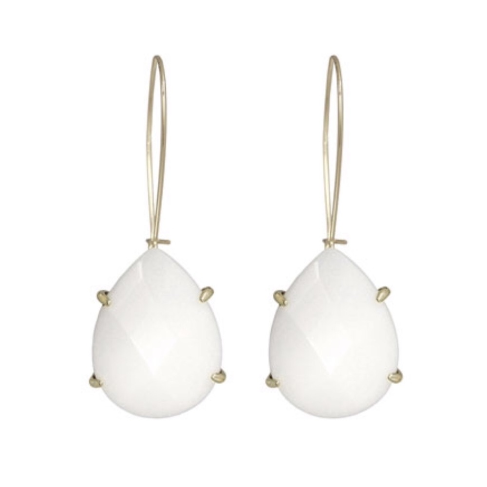 Kendra Scott Allison Crystal Drop Earrings White